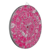 Botanische schoonheden Hot Pink Dartbord (Voorkant Links)