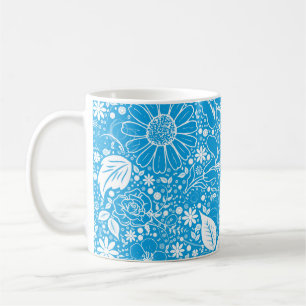 Botanische schoonheden Licht Blauw Koffiemok