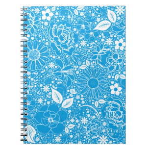 Botanische schoonheden Licht Blauw Notitieboek