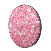 Botanische schoonheden Licht Roze Dart Board Dartbord (Voorkant Rechts)