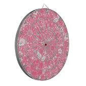 Botanische schoonheden Licht Roze Dart Board Dartbord (Voorkant Links)