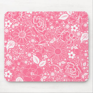 Botanische schoonheden Licht Roze MOUSEPAD Muismat