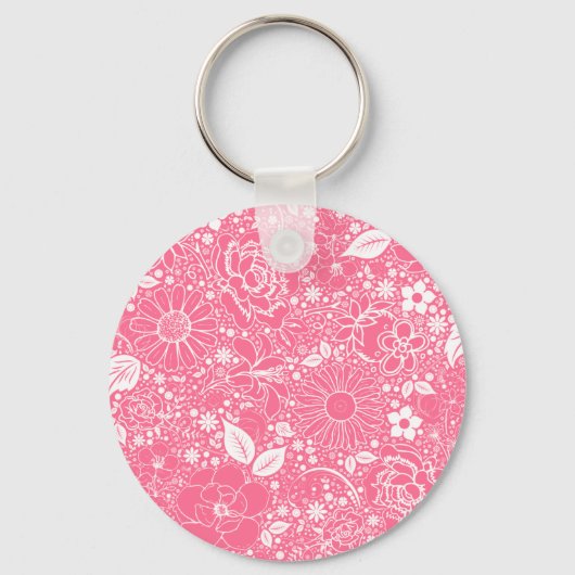 Botanische schoonheden Licht Roze SLEUTELHANGER (Voorkant)