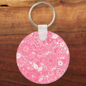 Botanische schoonheden Licht Roze SLEUTELHANGER (Voorkant)