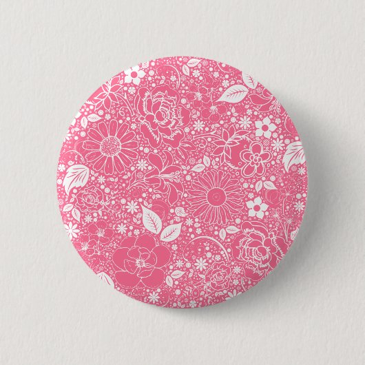 Botanische schoonheden Lichte roze BUTTON (Voorkant)