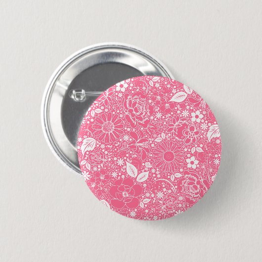 Botanische schoonheden Lichte roze BUTTON (Voorkant /achterkant)
