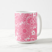 Botanische schoonheden Lichte roze koffie Mok (Voorkant rechts)