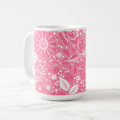 Botanische schoonheden Lichte roze koffie Mok (Voorkant links)