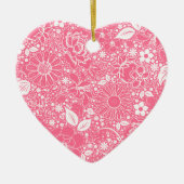 Botanische schoonheden LT Roze HART ORNAMENT (Voorkant)