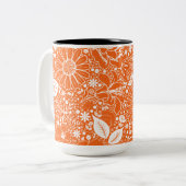Botanische schoonheden Oranje koffie Mok (Voorkant links)