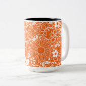 Botanische schoonheden Oranje koffie Mok (Voorkant rechts)