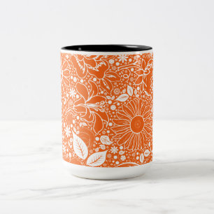 Botanische schoonheden Oranje koffie Mok