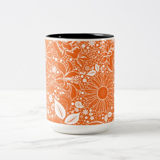 Botanische schoonheden Oranje koffie Mok (Center)