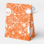 Botanische schoonheden Oranje RIBBON FAVOR BOX Bedankdoosjes (Achterkant)
