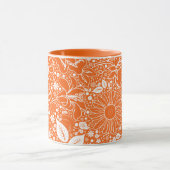 Botanische schoonheden Oranje Ringer Coffee Mok (Midden)