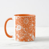 Botanische schoonheden Oranje Ringer Coffee Mok (Links)