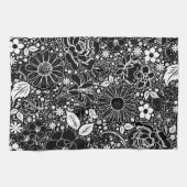 Botanische schoonheden zwart in White Kitchen Towe Theedoek (Horizontaal)