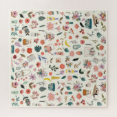 Botanische schoonheid en flesvormig Natuur Patroon Legpuzzel (Horizontaal)