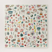 Botanische schoonheid en flesvormig Natuur Patroon Legpuzzel (Verticaal)