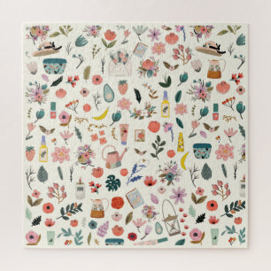 Botanische schoonheid en Floral Natuur Legpuzzel