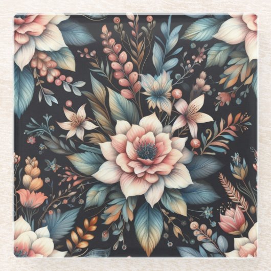 botanische schoonheid glazen onderzetter (Voorkant)