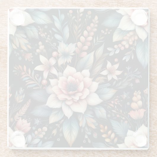 botanische schoonheid glazen onderzetter (Achterkant)