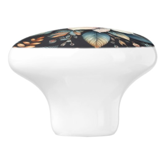 botanische schoonheid keramische knop (Zijkant)