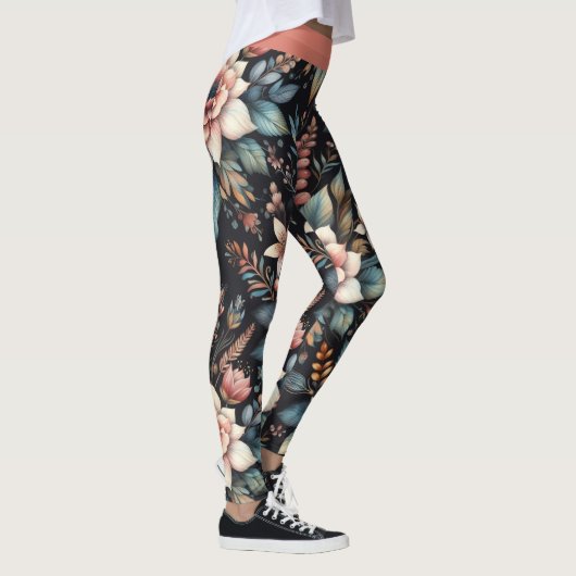 botanische schoonheid leggings (Rechts)