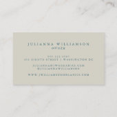 Botanische schoonheid Natuur van flora met moderne Visitekaartje (Achterkant)