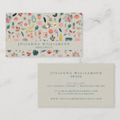 Botanische schoonheid Natuur van flora met moderne Visitekaartje (Voorkant / Achterkant)