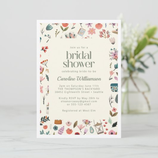 Botanische schoonheid Natuur Vrijgezellenfeest Kaart (Staand voorkant)