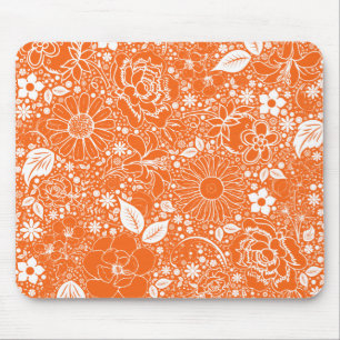 Botanische schoonheid Oranje Muismat