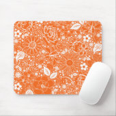 Botanische schoonheid Oranje Muismat (Met muis)