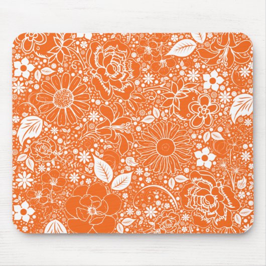 Botanische schoonheid Oranje Muismat (Voorkant)