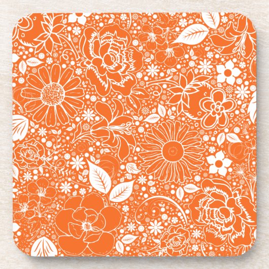 Botanische schoonheid Oranje ONDERZETTERS (Voorkant)
