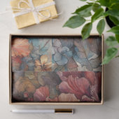 Botanische schoonheid schedel Decoupage papier (Geschenk)