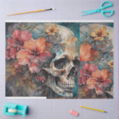 Botanische schoonheid schedel Decoupage papier (Craft)