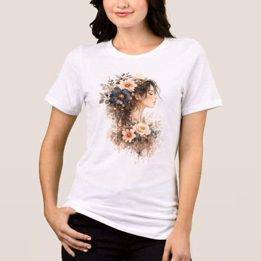 Botanische Schoonheid Tri-Blend Shirt (Voorkant)