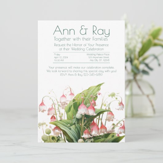 Botanische Schoonheid Uitnodiging (Staand voorkant)