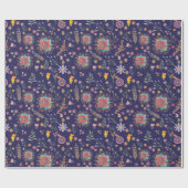 Botanische Schoonheid Wrapping Papier Bloemenpatro (Vlak)