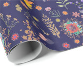 Botanische Schoonheid Wrapping Papier Bloemenpatro (Rol Hoek)