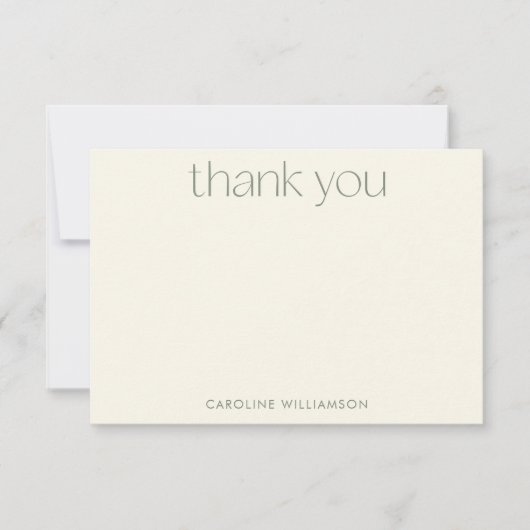 Botanische schoonheidsflora Natuur Aangepaste naam Bedankkaart (Voorkant)