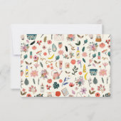 Botanische schoonheidsflora Natuur Aangepaste naam Bedankkaart (Achterkant)