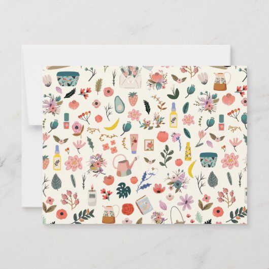 Botanische schoonheidsflora Natuur Aangepaste naam Notitiekaartje (Achterkant)