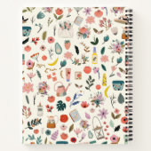 Botanische schoonheidspatroon op maat van Natuur Notitieboek (Achterkant)