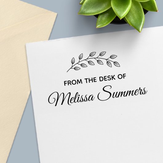 Botanische schoorsteenbladeren van de bureau van  zelfinktende stempel