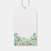 Botanische Seahorse bruiloft welkomsttas Cadeaulabel (Achterkant)