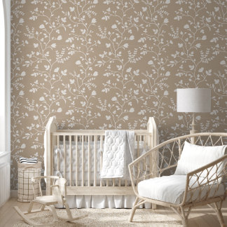 Botanische Serenade XL delicate bloemmotief Behang