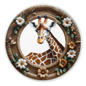 Botanische Serengeti  Keramische Knop (Voorkant)