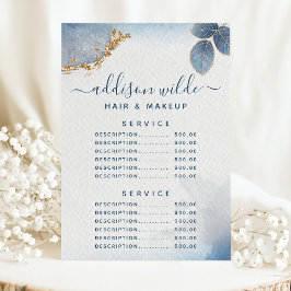 Botanische serviceprijs voor Blue Gold Waterverf Menu